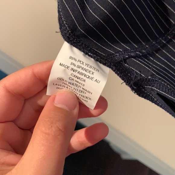 Brenda Beddome Navy Pinstripe Blazer with belt - Picture 6 of 6